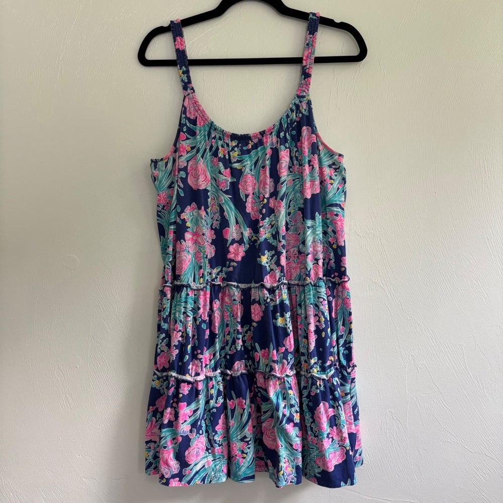 Lilly Pulitzer Loro Mini Swing Dress Women's XL Preppy Sleeveless Vacation